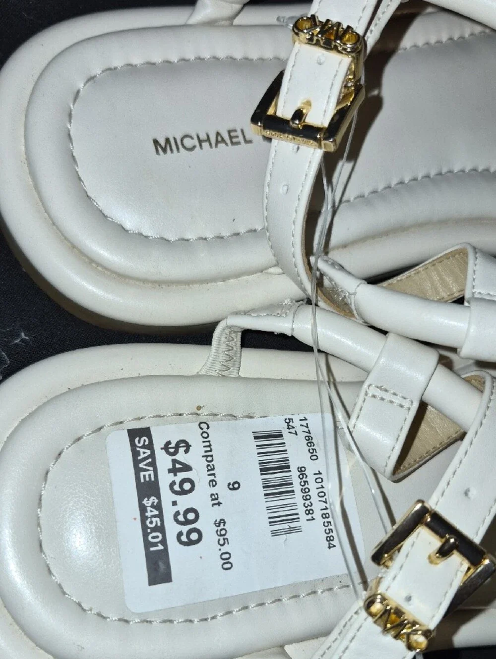 Michael Kors White Braided T-Strap Sandals Brand New! Never Worn!